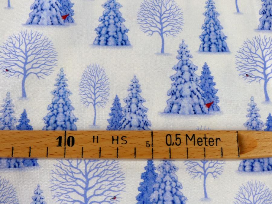 Preview: Patchworkstoff Tomtens Village Winterwaldmit Maß